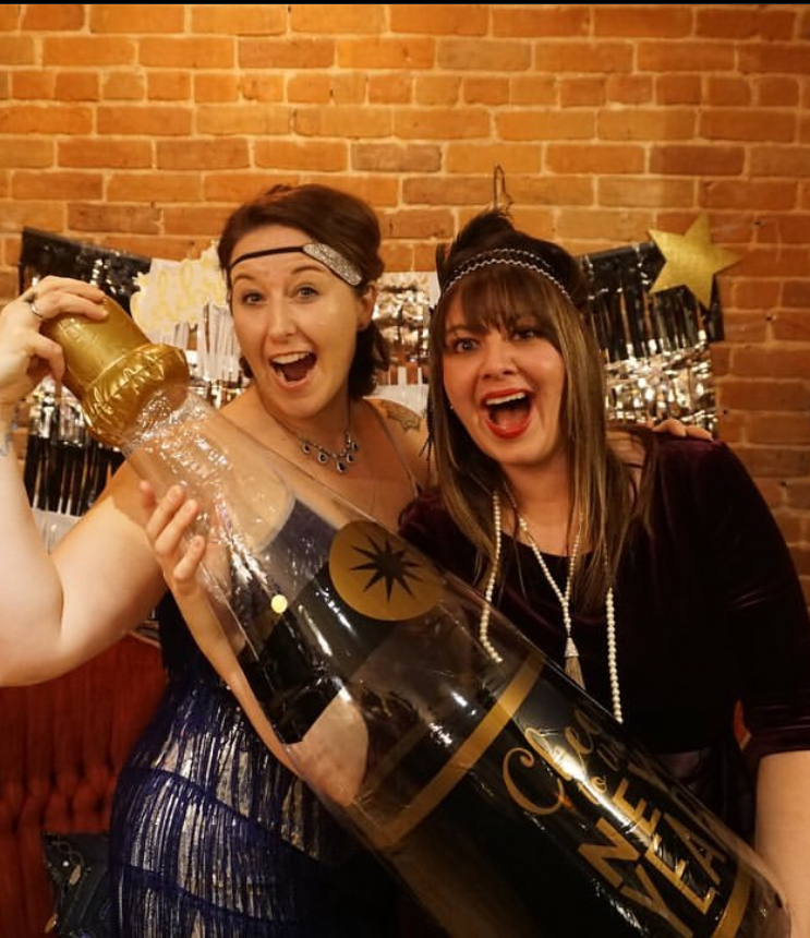 Bekki Martin and Leigh Clements at The Speakcheasy NYE 2020