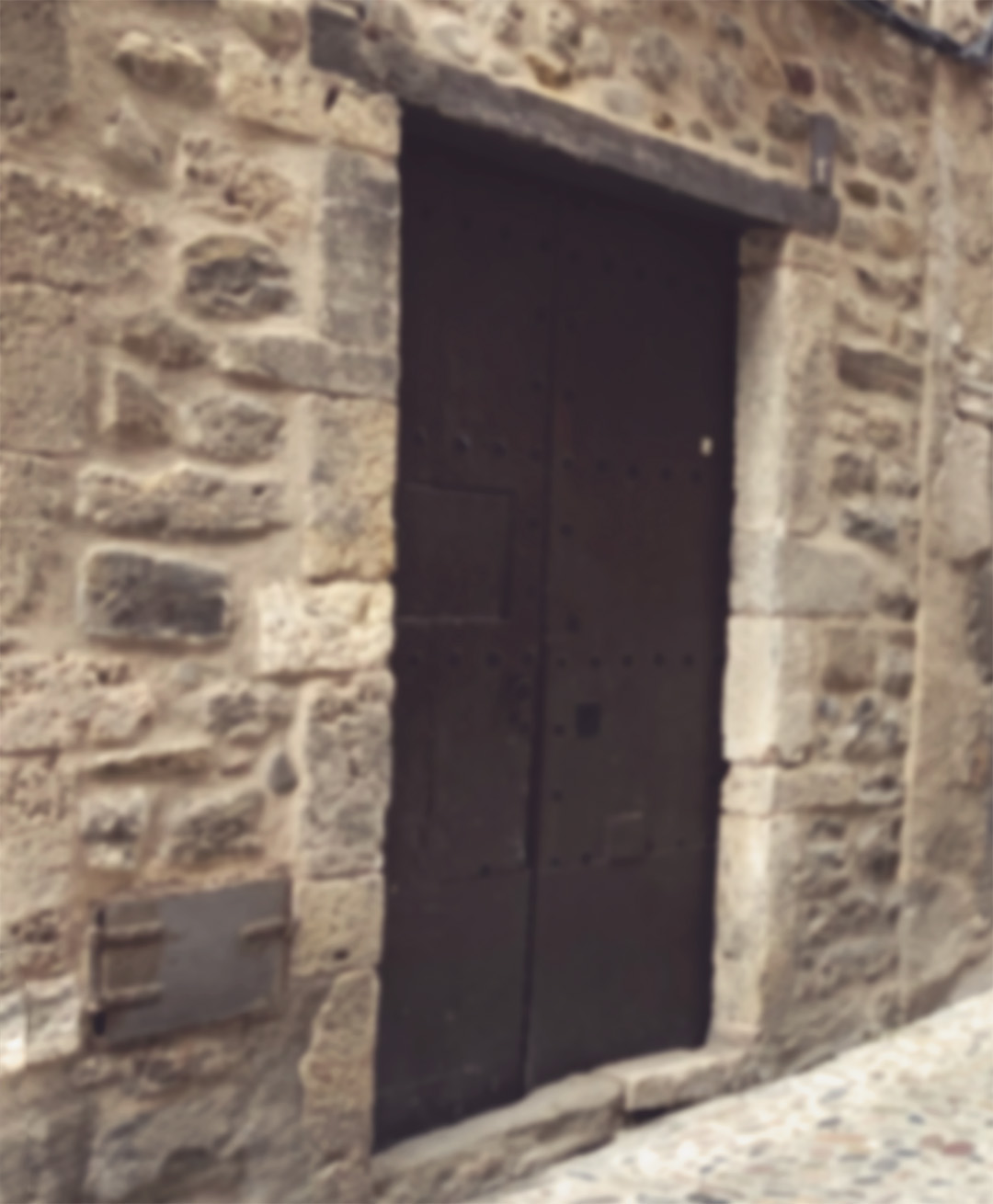 A secret speakeasy door in a back alley